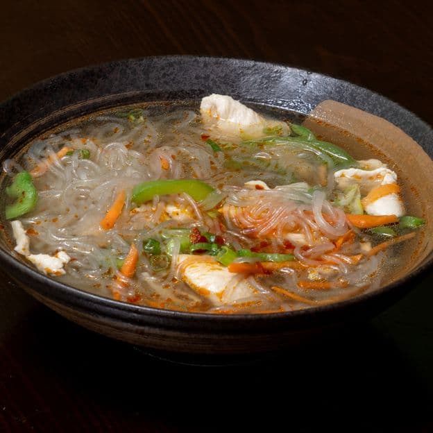 Spicy Chciken Glass Noodle Soup